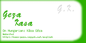geza kasa business card