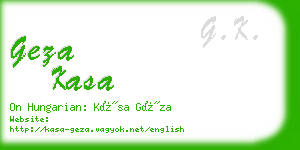 geza kasa business card